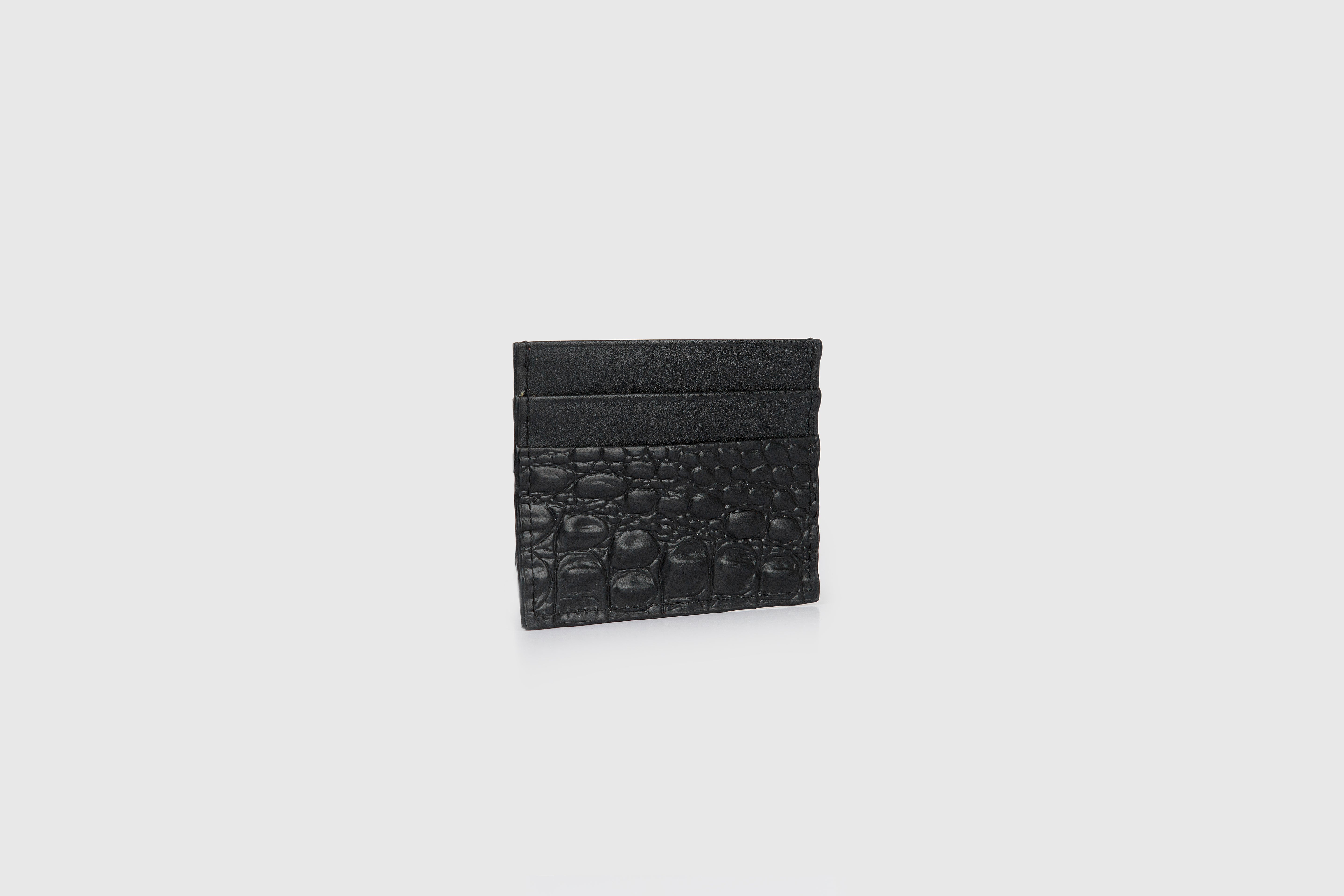 Obsidian Croc Card Holder