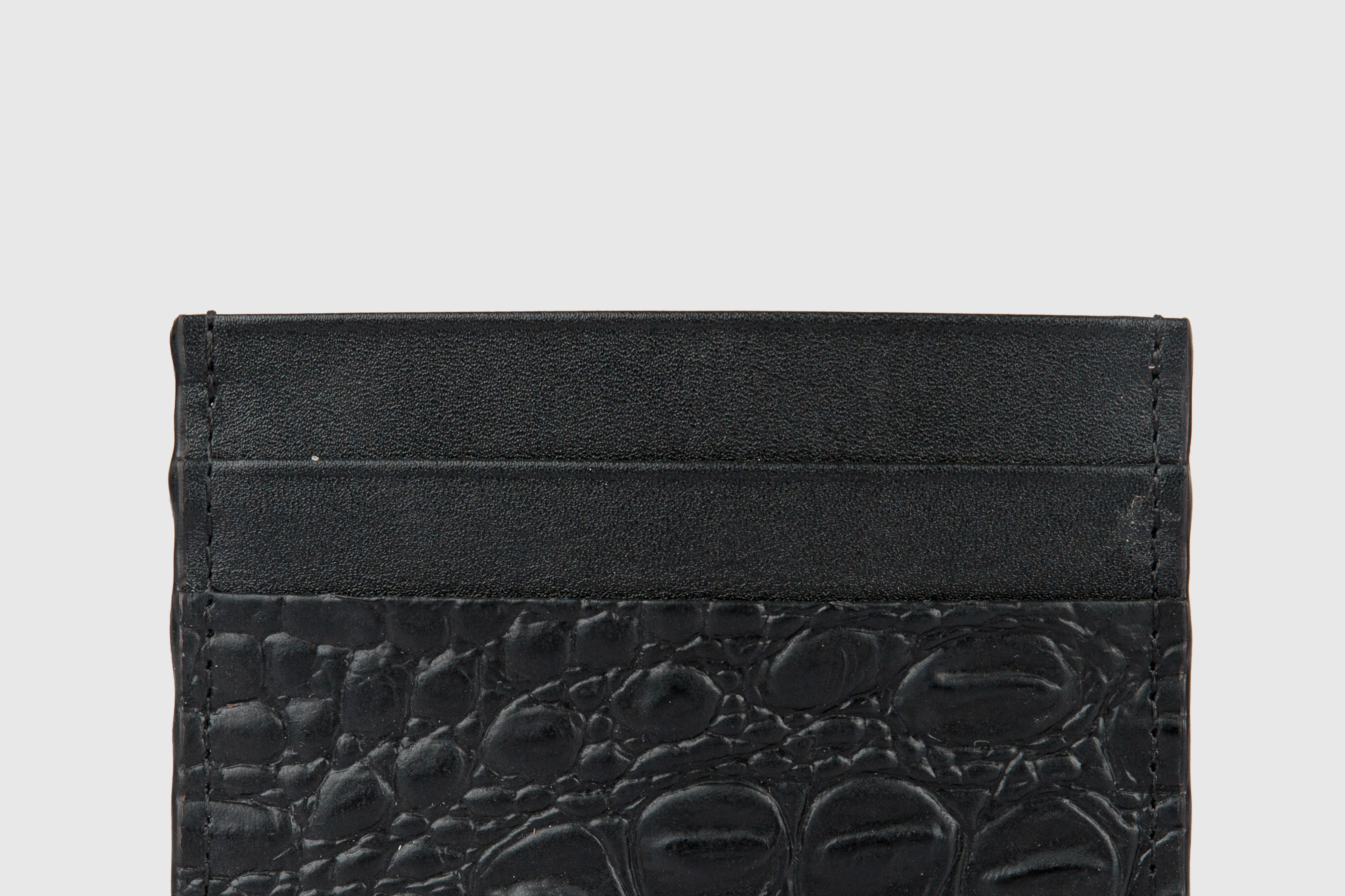Obsidian Croc Card Holder