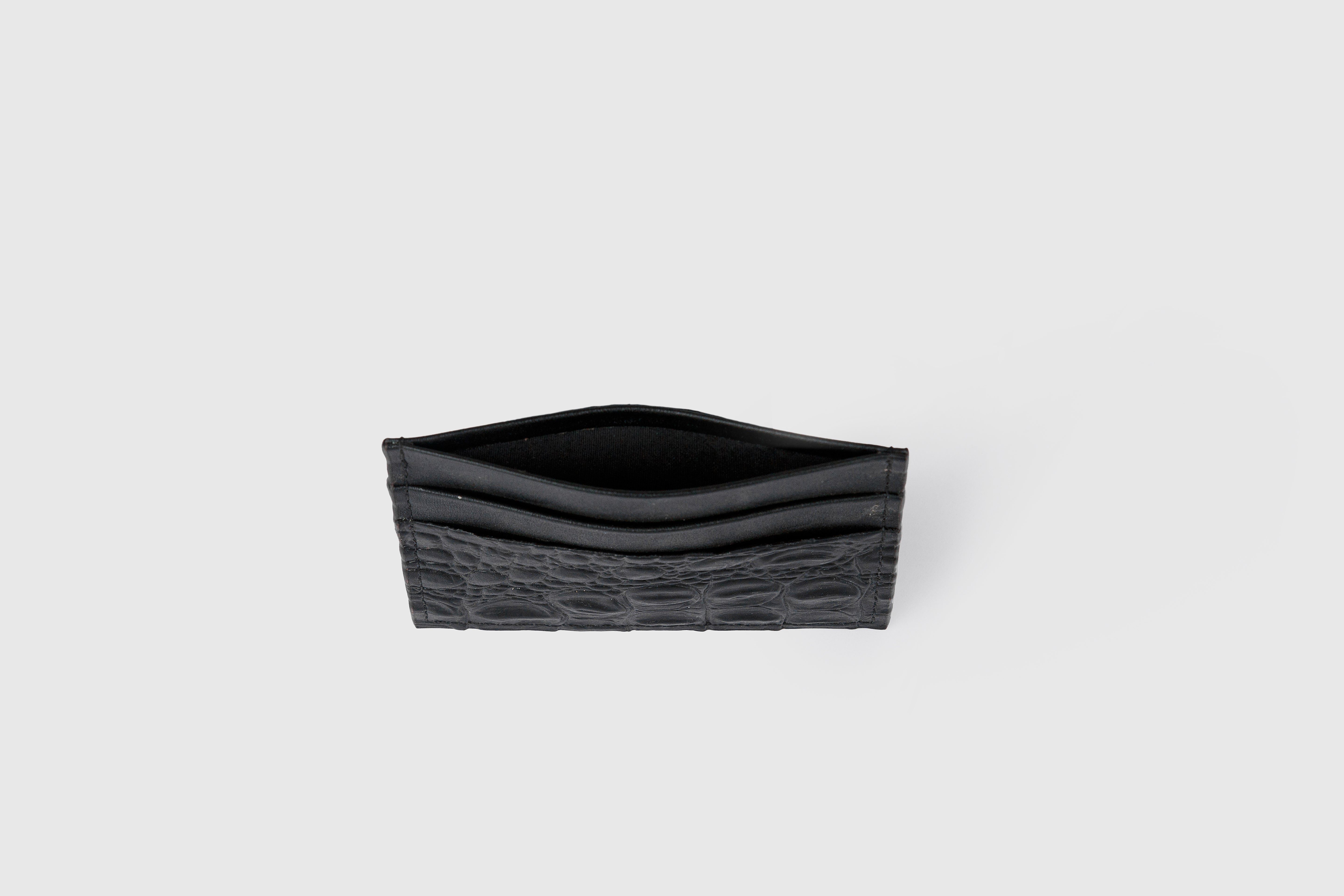 Obsidian Croc Card Holder